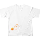 MochiOzのうさもちTシャツ（卓球） All-Over Print T-Shirt :back