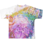 K_flowerのRainbow Carnation フルグラフィックTシャツの背面