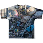 百頭たけしのjunkyard 米 フルグラフィックTシャツの背面