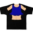 ken_ikedaのスク水を着れるTシャツ フルグラフィックTシャツの背面