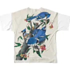アニマル四字熟語のジョン・ジェームズ・オーデュボン　青い鳥 All-Over Print T-Shirt :back