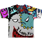 ねこぜや のモンスター All-Over Print T-Shirt :back