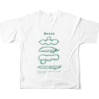 Aランチサラダ付SHOPの夏のbeansさん2 フルグラフィックTシャツの背面