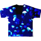 クソ雑魚陰キャパパの海月 フルグラフィックTシャツの背面