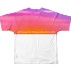 Cafe Lounge & Library pratimākrrm cĥā -ゆるやかな彫刻-のゆるやかなSUNSET フルグラフィックTシャツの背面