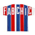 fab chic ファブシックのトリコロールfab chic フルグラフィックTシャツの背面