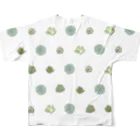 PochiDaifukuのアガベの草模様 フルグラフィックTシャツの背面