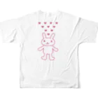 AROMA☆LOVELYのLOVELY♡RABBIT フルグラフィックTシャツの背面