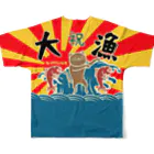 mermaidol/マーメイドルの大漁旗Tシャツ（両面大漁旗でザイン） フルグラフィックTシャツの背面