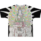 山わらふの虚空蔵菩薩騎スティラコサウルス All-Over Print T-Shirt :back