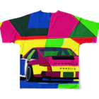 Thumugi-のポルシェ911 フルグラフィックTシャツの背面