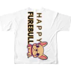 furebuhi　clubのHAPPY FUREBULL（ハッピーフレブル） フルグラフィックTシャツの背面