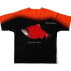 G-HERRINGのベニザケ；紅鮭！（RED SALMON；レッドサーモン）あらゆる生命たちへ感謝をささげます。 All-Over Print T-Shirt :back