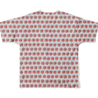 Plum'sのグッズ屋さんのマレーグマが食べるリンゴB フルグラフィックTシャツの背面