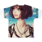 ボンブ映像社の希望に満ちた娘 All-Over Print T-Shirt :back