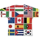 KOUJI NET ORIGINAL SHOPの世界の国旗 All-Over Print T-Shirt :back