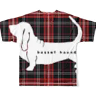 bow and arrow のバセットハウンド2 All-Over Print T-Shirt :back