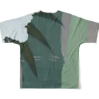 PALA's SHOP　cool、シュール、古風、和風、の中竹、神坂雪佳、1909年　Ⅱ All-Over Print T-Shirt :back