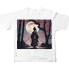 那須モバイル店の刀と侍 All-Over Print T-Shirt :back