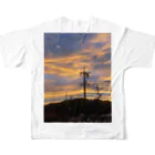 life photo goods shopの夕焼け All-Over Print T-Shirt :back