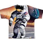 宇宙開発デザイン科のここでなら出来る フルグラフィックTシャツの背面