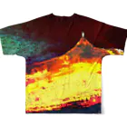 水草の火口の夜 All-Over Print T-Shirt :back