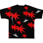 G-HERRINGのへら鮒（ 箆鮒；浮き；もみじ ）あらゆる生命たちへ感謝をささげます。 All-Over Print T-Shirt :back