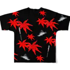 G-HERRINGのへら鮒（ 箆鮒；浮き；もみじ ）あらゆる生命たちへ感謝をささげます。 All-Over Print T-Shirt :back