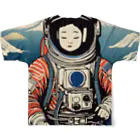 宇宙開発デザイン科のスペース芸子 All-Over Print T-Shirt :back