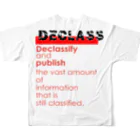 PALA's SHOP　cool、シュール、古風、和風、のDECLASSーⅡ フルグラフィックTシャツの背面