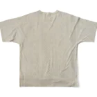 猫神のアランニット（白と黒のバトル） フルグラフィックTシャツの背面