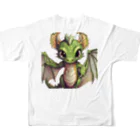 モナカの龍神君 フルグラフィックTシャツの背面