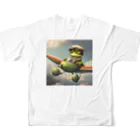 モナカの冒険王カエル フルグラフィックTシャツの背面