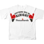 ThoushandsのEVERTHING WILL BE ALRIGHT アーチ All-Over Print T-Shirt :back