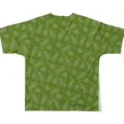 B-catの微生物パターン緑_フルグラTシャツ フルグラフィックTシャツの背面