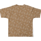 B-catの微生物パターン茶_フルグラTシャツ All-Over Print T-Shirt :back
