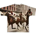 うまうまのclassic horse フルグラフィックTシャツの背面