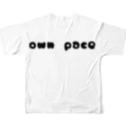 ケサランパ・サラン。のown pace フルグラフィックTシャツの背面