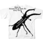 Beejouxのプラネットミヤマクワガタ時々国産ミヤマ(Black) All-Over Print T-Shirt :back