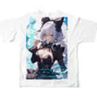 💕第52歩兵連隊💕の可愛い美少女 フルグラフィックTシャツの背面