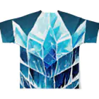 のんびりアート工房の氷のクリスタル All-Over Print T-Shirt :back
