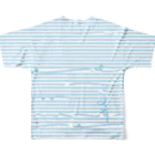 dizzyのBlue Stripes フルグラフィックTシャツの背面