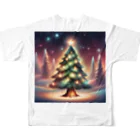 こまさんの幻想的なクリスマスツリー フルグラフィックTシャツの背面