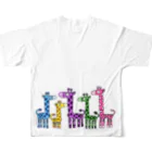 T&S.TWINS.ART.SHOPのカラフルGIRAFFE All-Over Print T-Shirt :back