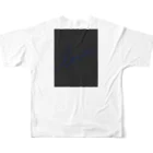 rilybiiのBlue LogoArt × Charcoal フルグラフィックTシャツの背面