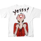 アンティークZeeeのYES! ポジティブWoman フルグラフィックTシャツの背面