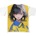 yanagi029のワイシャツ女子 フルグラフィックTシャツの背面