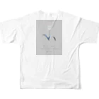 rilybiiの* powder snow antique blue All-Over Print T-Shirt :back