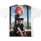 メカメイド・エンチャントのAI美少女 フルグラフィックTシャツの背面