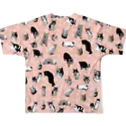 アニマル四字熟語のI LOVE CAT's　(PINK) 猫だらけ！最高にキュートな猫パラダイス！ All-Over Print T-Shirt :back